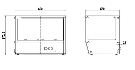 Combisteel Hot Display 174L - 7450.0685 Heated Counter Top Displays Combisteel   