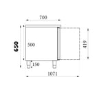 Combisteel Refrigerated Counter Height 650 4 Doors - 7450.0765 Refrigerated Counters - Four Door Combisteel   