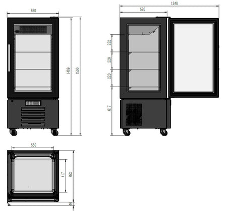 Combisteel Refrigerated Dessert Show Display 1500 - 7450.0840 Refrigerated Floor Standing Display Combisteel   