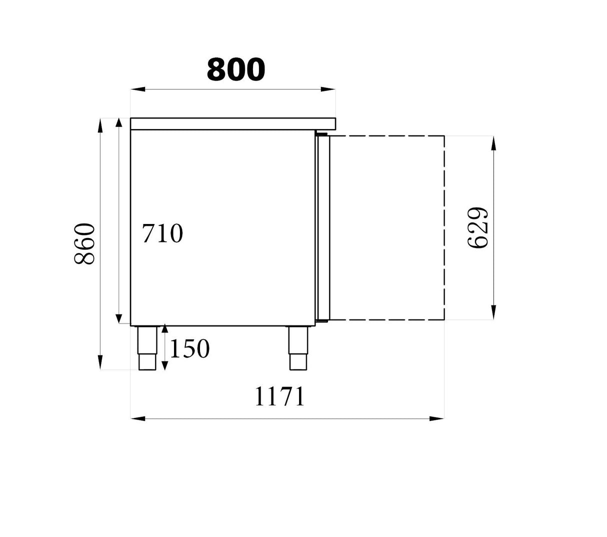 Combisteel Refrigerated Bakery Counter 3 Doors - 7450.1220 Refrigerated Counters - Triple Door Combisteel   