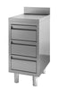 Combisteel 700 Worktable With Drawers Upstand 400 - 7452.0510 Stainless Steel Worktops With Cupboards Combisteel   