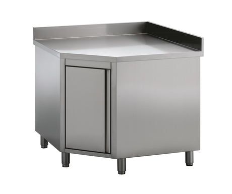 Combisteel Worktable Corner With Door - 7452.3000 Stainless Steel Corner Tables & Units Combisteel   