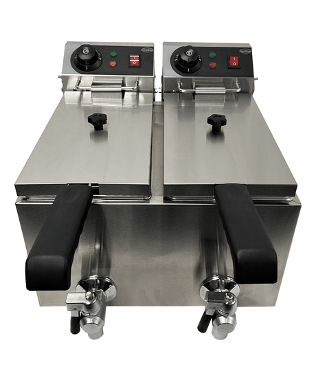 Combisteel Electric Counter Top Fryer 2 x 4 Litre 2 x 3Kw - 7455.1002 Countertop Electric Fryers Combisteel