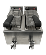 Combisteel Electric Counter Top Fryer 2 x 4 Litre 2 x 3Kw - 7455.1002 Countertop Electric Fryers Combisteel