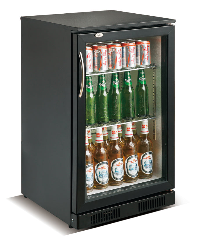 Combisteel Backbar Cooler Black 1 Door Slimline 500mm Wide - 7455.1300 Single Door Bottle Coolers Combisteel   