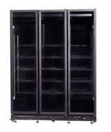 Combisteel Triple Hinged Glass Door Display Fridge Merchandiser 1200Ltr Heated Doors - 7455.1925 Upright Glass Door Fridges Combisteel