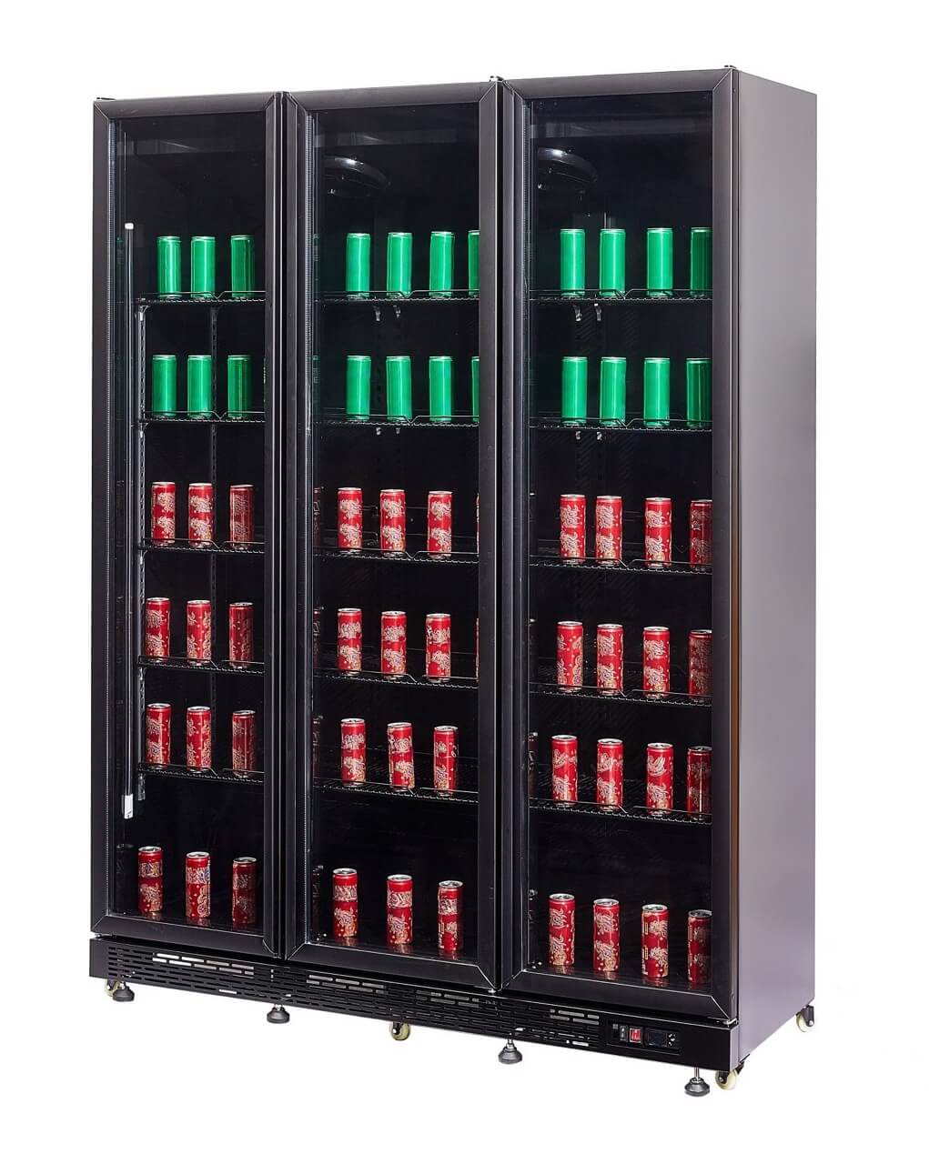 Combisteel Triple Hinged Glass Door Display Fridge Merchandiser 1200Ltr Heated Doors - 7455.1925 Upright Glass Door Fridges Combisteel