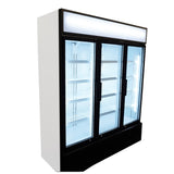 Combisteel Triple Hinged Glass Door Fridge Merchandiser 1065Ltr - 7455.2110 Upright Triple Bottle Coolers Combisteel   