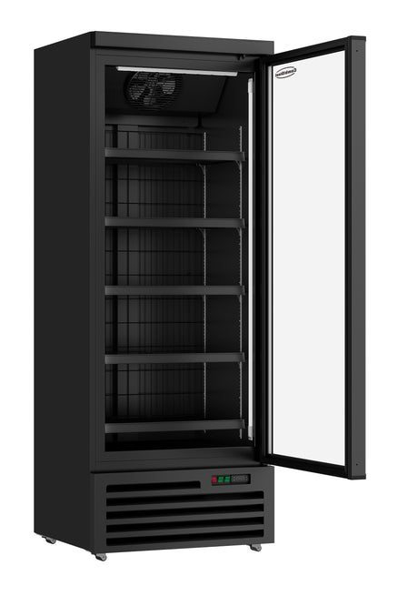 Combisteel Freezer 1 Glass Door Black Jde-600F Bl - 7455.2244 Upright Glass Door Freezers Combisteel   