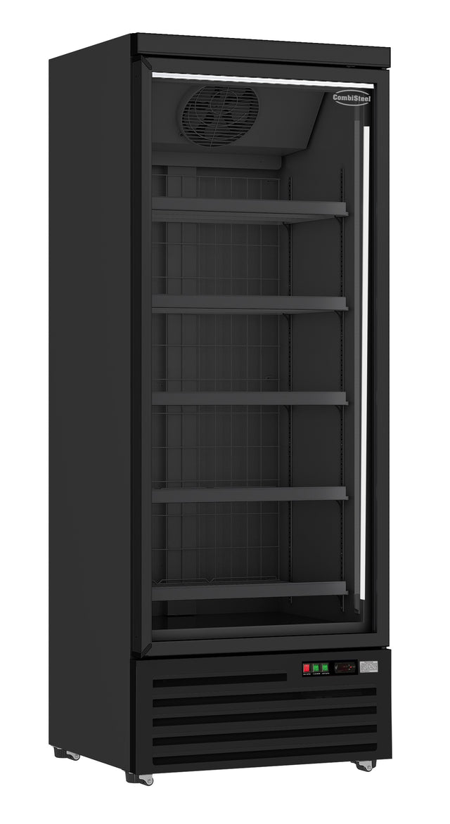 Combisteel Freezer 1 Glass Door Black Jde-600F Bl - 7455.2244 Upright Glass Door Freezers Combisteel   