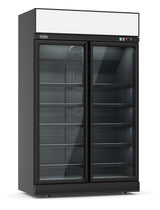 Combisteel Freezer 2 Glass Doors Black Ins-1000F Bl - 7455.2425 Upright Glass Door Freezers Combisteel   