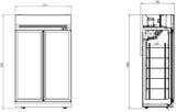 Combisteel Freezer 2 Glass Doors Black Ins-1000F Bl - 7455.2425 Upright Glass Door Freezers Combisteel   