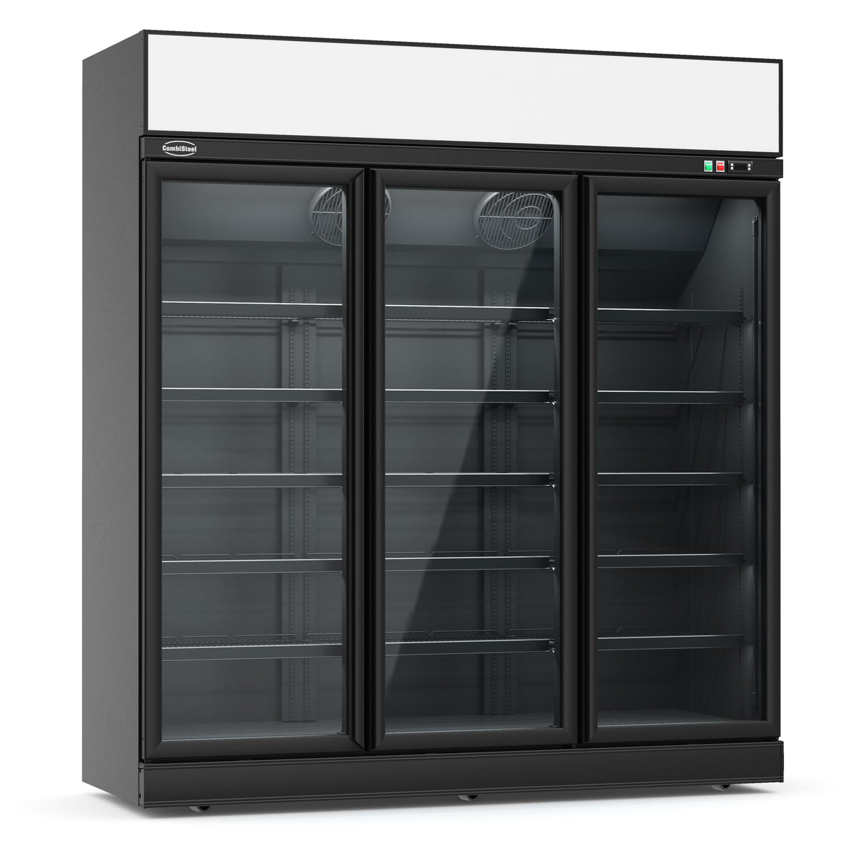 Combisteel Freezer 3 Glass Doors Black Ins-1530F Bl - 7455.2435 Upright Glass Door Freezers Combisteel   