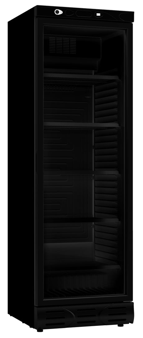 Combisteel Refrigerator 1 Glass Door 382L Black Without Light Box - 7464.0094 Upright Glass Door Fridges Combisteel   