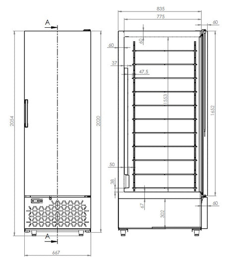 Combisteel Ice Cream Storage Freezer - 7472.0120 Refrigeration Uprights - Single Door Combisteel   