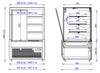 Combisteel Cold Display Nero 1.4 - 7486.0095 Refrigerated Floor Standing Display Combisteel   