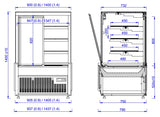 Combisteel Cold Display Nero 1.4 - 7486.0095 Refrigerated Floor Standing Display Combisteel   