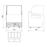 Combisteel Komodo Ice Cream Counter Display Freezer 6 x 5 Litre - 7487.0250 Ice Cream Display Freezers Combisteel   