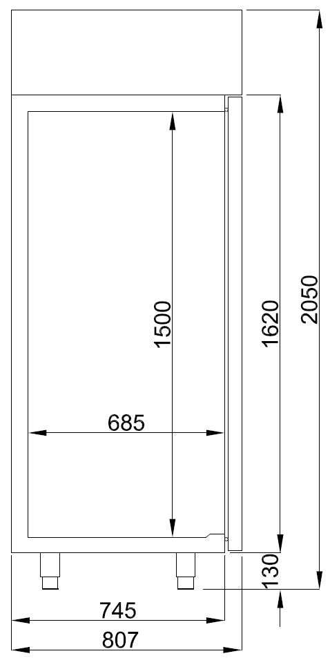 Combisteel Freezer Stainless Steel Glass Door Mono Block 1400 Ltr - 7489.5035 Upright Glass Door Freezers Combisteel   