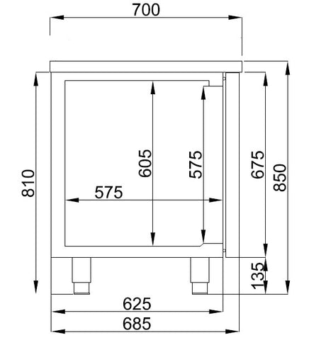 Combisteel 700 Refrigerated Counter 4 Doors - 7489.5167 Refrigerated Counters - Four Door Combisteel   