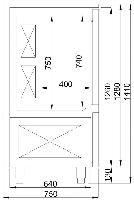 Combisteel Blast Chiller / Shock Freezer 10 x 1/1GN 30kg / 25kg - 7489.5215 Blast Chillers Combisteel   