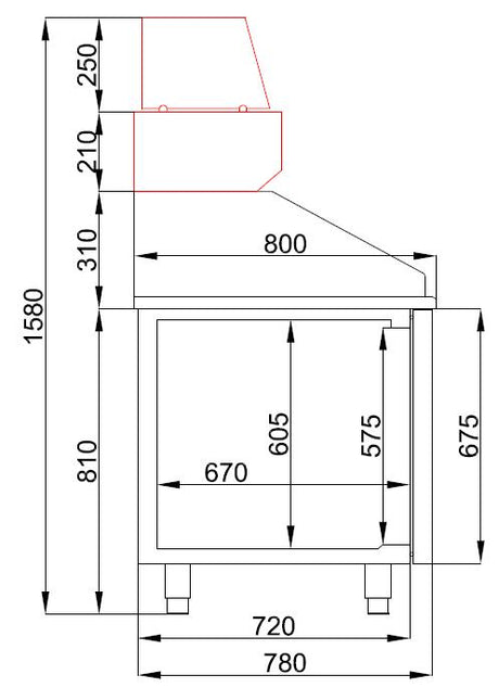 Combisteel Pizza Counter 3 Doors - 7489.5225 Pizza Prep Counters - 3 Door Combisteel   