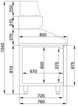 Combisteel Pizza Counter 1 Door 5 Drawers - 7489.5230 Pizza Prep Counters - Single Door Combisteel   