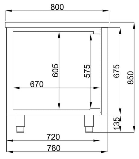 Combisteel Refrigerated Bakery Counter 3 Doors - 7489.5255 Refrigerated Counters - Triple Door Combisteel   