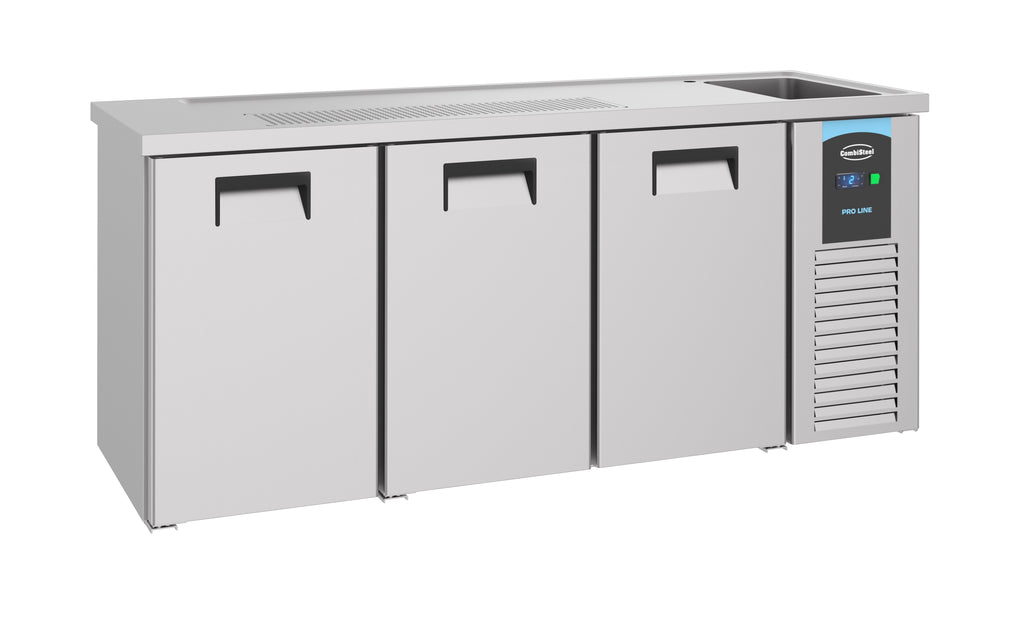 Combisteel Beer Counter 3 Doors 1R - 7489.5330 Bottle Cooler Beer Tap Counters Combisteel   