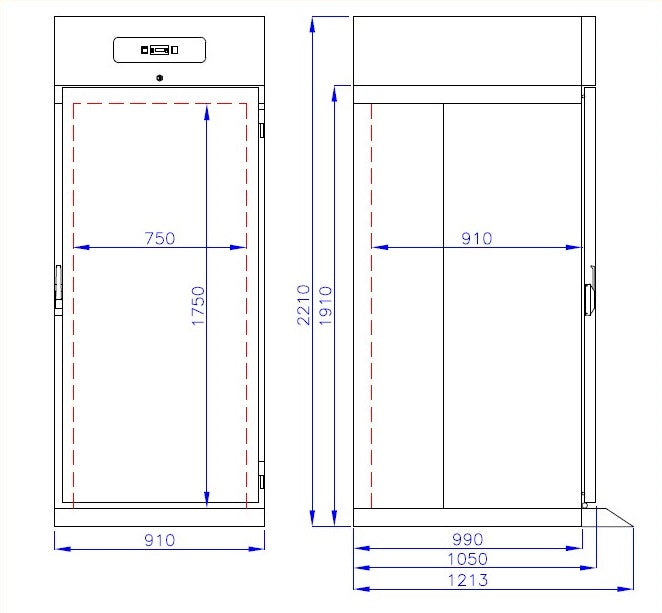 Combisteel Roll-In Refrigerator Stainless Steel Mono Block 700 Ltr - 7489.5430 Refrigeration Uprights - Single Door Combisteel   