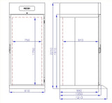 Combisteel Roll-In Refrigerator Stainless Steel Mono Block 700 Ltr - 7489.5430 Refrigeration Uprights - Single Door Combisteel   