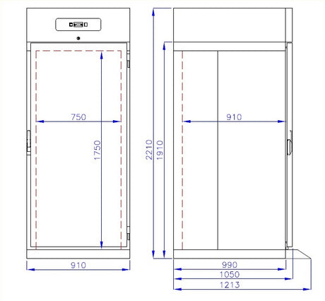 Combisteel Roll-In Refrigerator Stainless Steel Mono Block 700 Ltr - 7489.5430 Refrigeration Uprights - Single Door Combisteel   