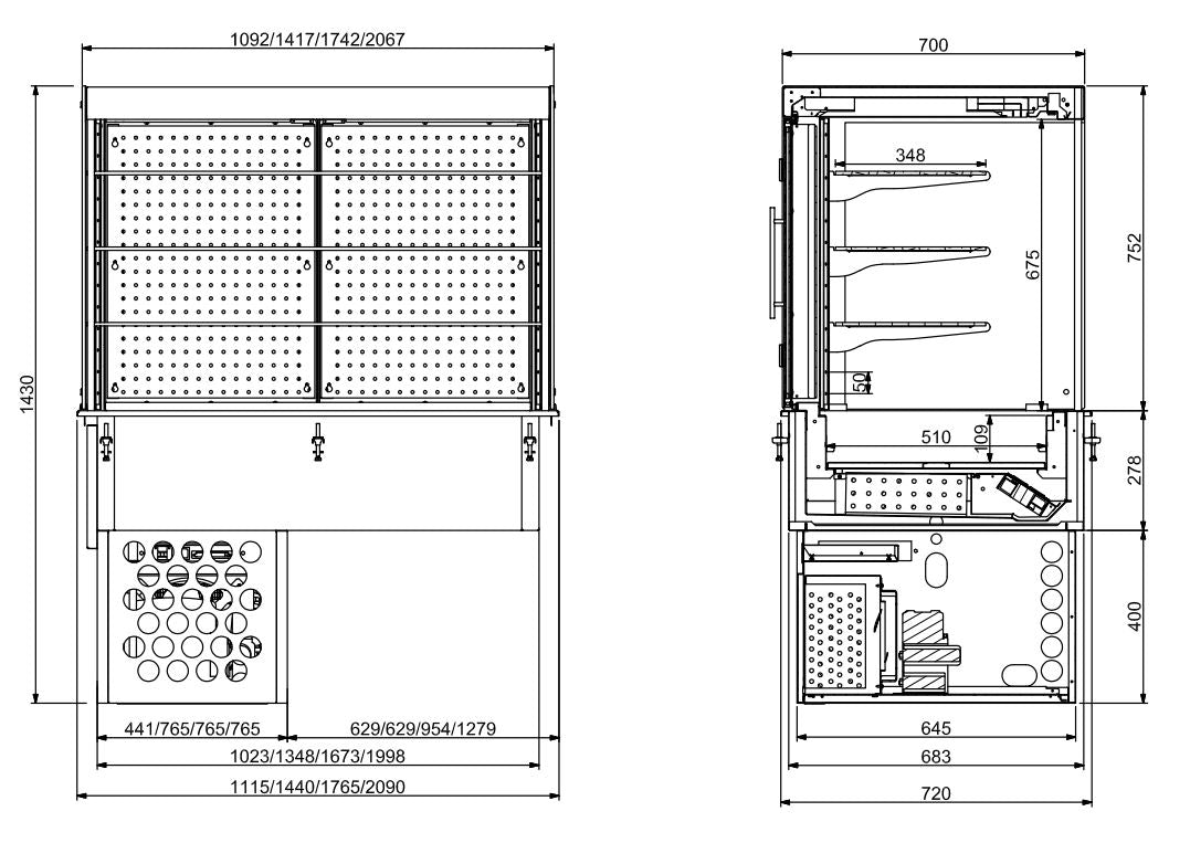 Combisteel Drop-In Cubic Refrigerated Display - Closed 5/1 - 7495.0130 Combisteel Accessories & Spare Parts Combisteel   