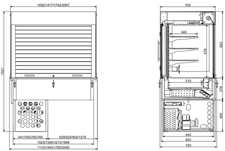 Combisteel Drop-In Cubic Refrigerated Display - Blinds 5/1 - 7495.0160 Combisteel Accessories & Spare Parts Combisteel   