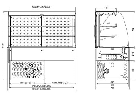 Combisteel Drop-In Curved Refrigerated Display - Closed 5/1 - 7495.0205 Combisteel Accessories & Spare Parts Combisteel   