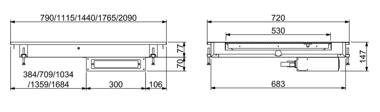 Combisteel Drop-In Heated Ceramic Top 4/1 - White - 7495.0255 Combisteel Accessories & Spare Parts Combisteel   