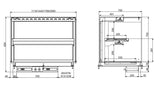 Combisteel Drop-In Cubic Heated Ceramic Display Wall Model - Black 5/1 - 7495.0370 Combisteel Accessories & Spare Parts Combisteel   