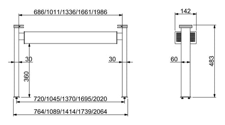 Combisteel Lighting Bar 4/1 - 7495.0460 Heated Gantry Chef's Rack Combisteel   