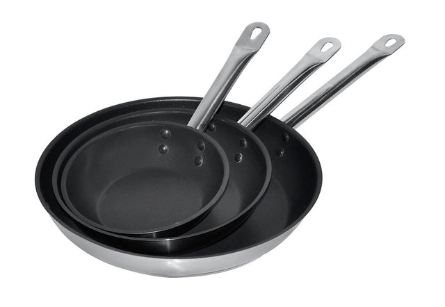 Combisteel Frypan Stainless Steel + Non-Stick Coating - 7501.0105 Frying Pans Combisteel   