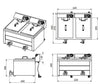 Combisteel Electric Counter Fryer 2X8L 2X3Kw - 7518.0205 Countertop Electric Fryers Combisteel   