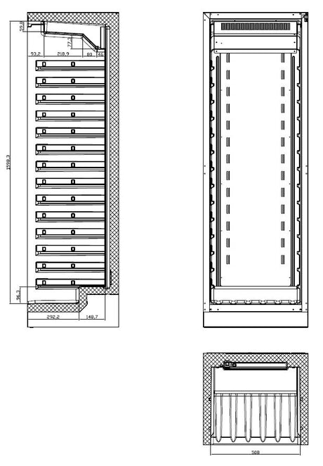 Combisteel Wine Cooler 325L Single Zone - 7525.0040 Wine Coolers Combisteel   