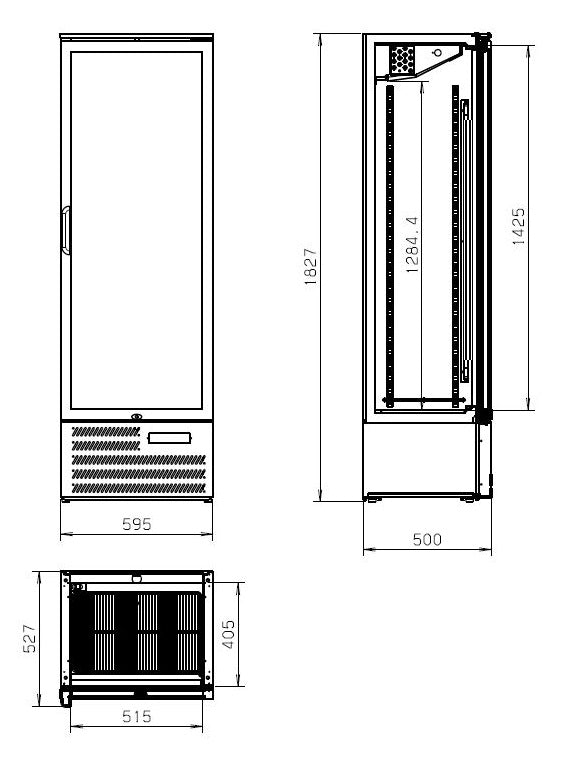 Combisteel Backbar Cooler High Mvc-458 - 7526.0305 Upright Double Door Bottle Coolers Combisteel   