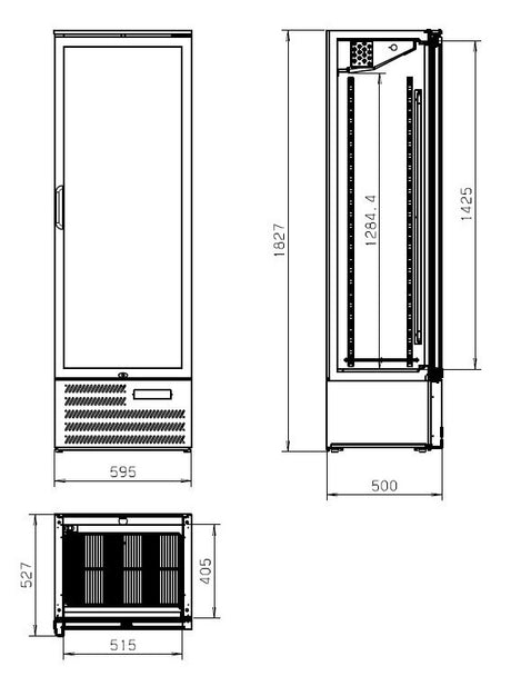 Combisteel Backbar Cooler High Mvc-458 - 7526.0305 Upright Double Door Bottle Coolers Combisteel   