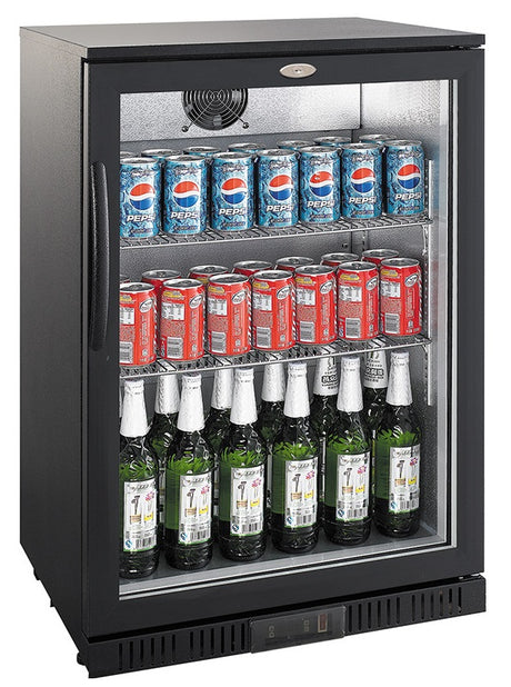 Combisteel Backbar Cooler Black 1 Door - 7527.0005 Single Door Bottle Coolers Combisteel   