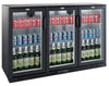 Combisteel Backbar Cooler Black 3 Doors - 7527.0015 Triple Door Bottle Coolers Combisteel   