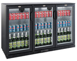 Combisteel Backbar Cooler Black 3 Doors - 7527.0040 Triple Door Bottle Coolers Combisteel   