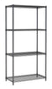 Combisteel Shelf Units 4 Levels Black Flat Packed - 7530.0025 Chrome Wire Shelving and Racking Combisteel   