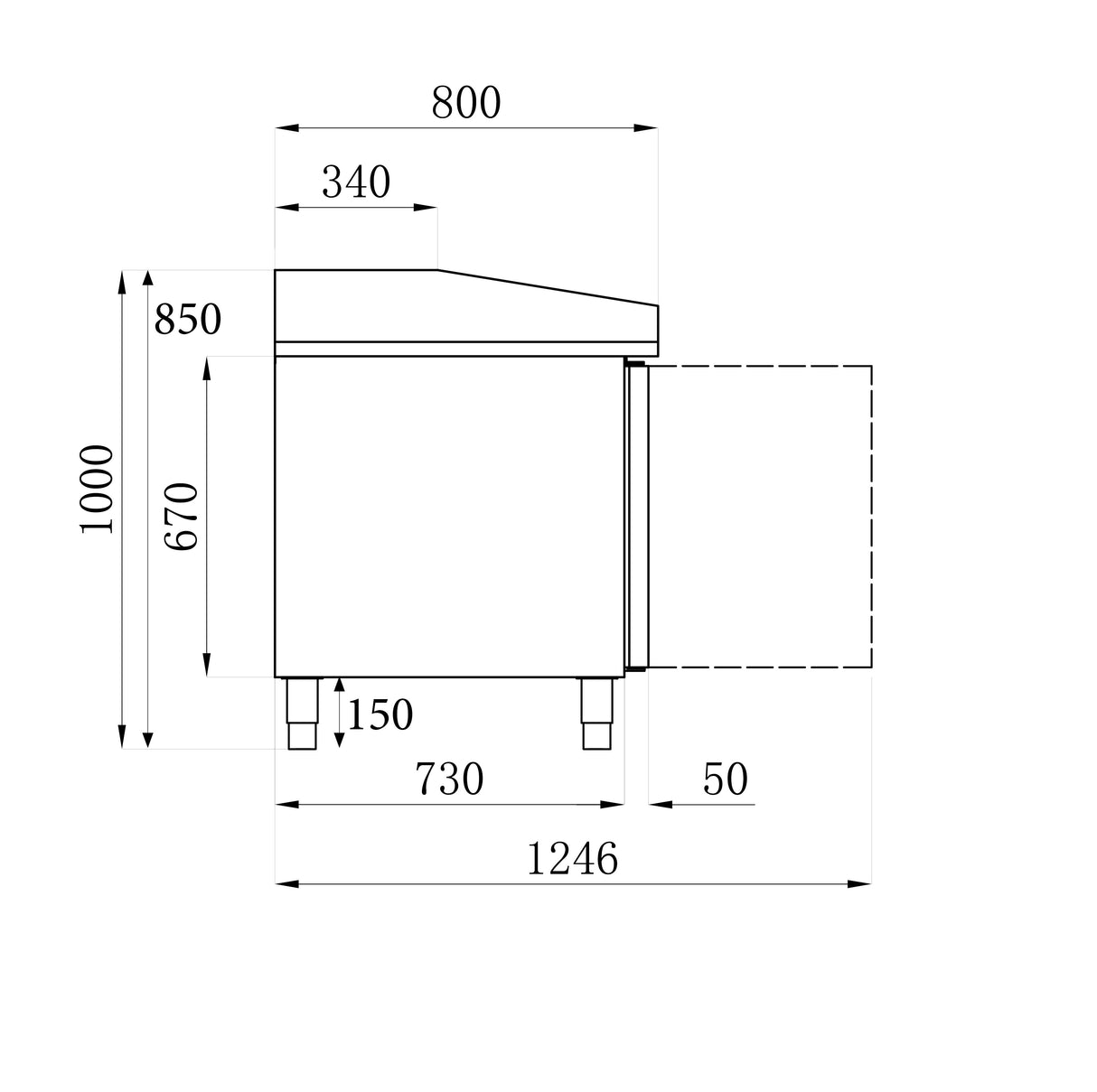 Combisteel Pizza Counter 3 Doors - 7950.0044 Pizza Prep Counters - 3 Door Combisteel   