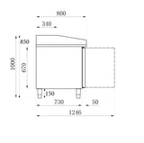 Combisteel Pizza Counter 3 Doors - 7950.0044 Pizza Prep Counters - 3 Door Combisteel   