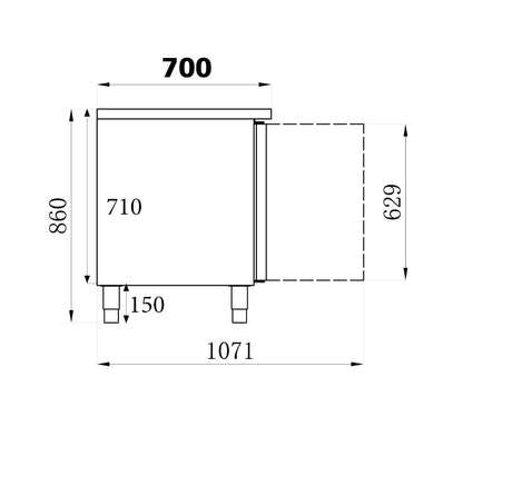 Combisteel 700 Refrigerated Counter 3 Doors - 7950.0082 Refrigerated Counters - Triple Door Combisteel   